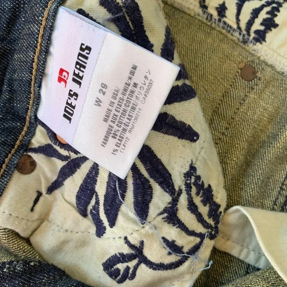 JOE’S JEANS EUC Vintage Series Denim Mini Skirt Embroidered - Picture 4 of 6